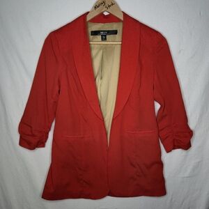 Kensie Ladies Red Rouched 3/4 Sleeve Blazer Size XS